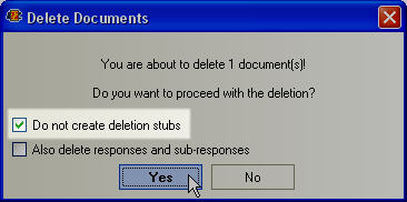 notes error you cannot update or delete the documents since