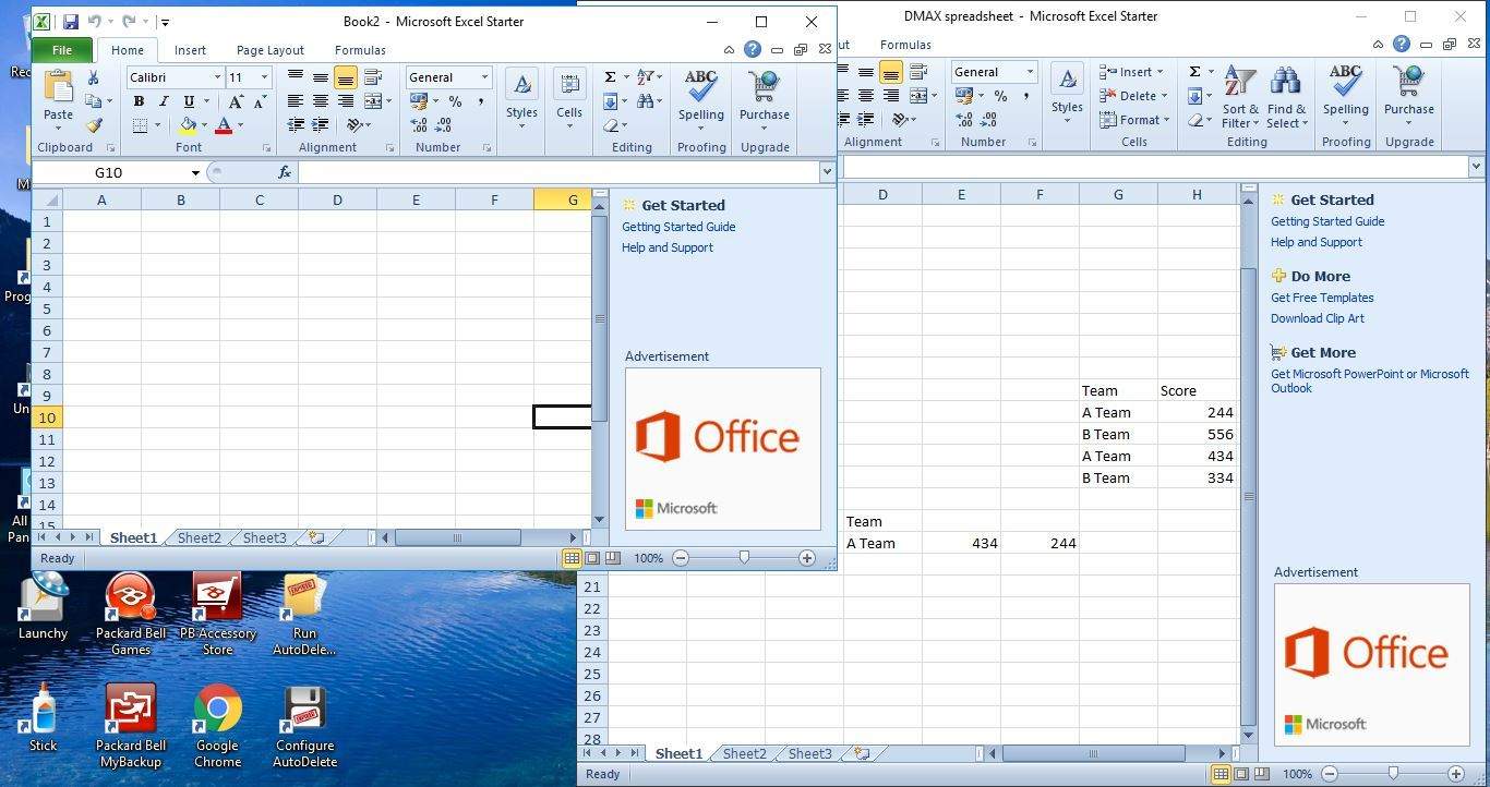 открыть несколько окон Excel для Windows 8