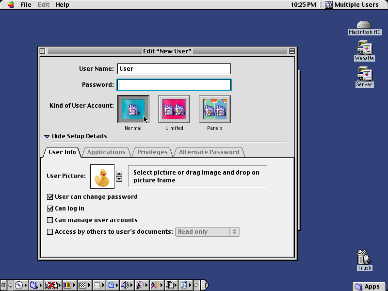 panel ładowania systemu OS 9