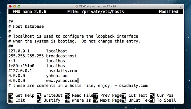 osx webhostingprovider-bestand werkt niet