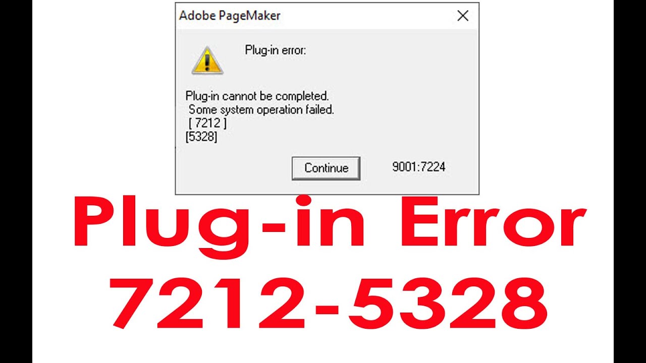 pagemaker error 7214