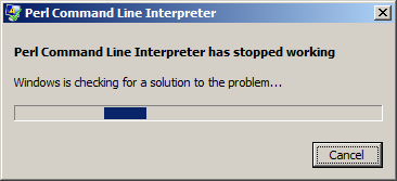 perl control line-interpreter werkt niet meer