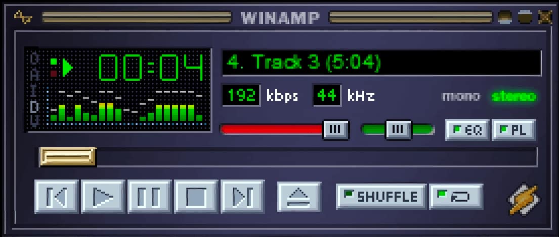 play sirius che appare in winamp