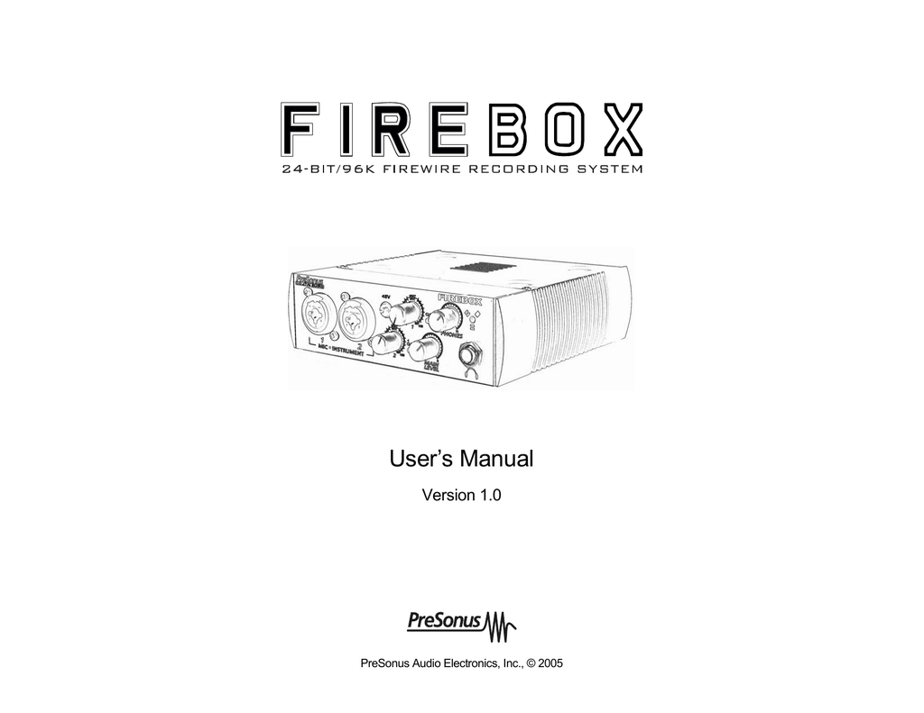 presonus firebox troubleshooting mac