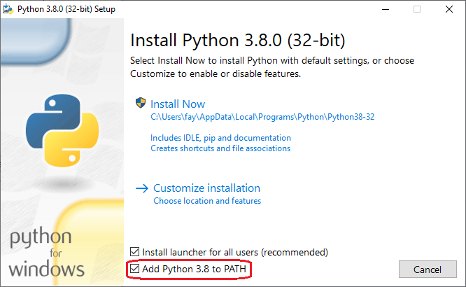 python-commando niet beschikbaar windows 7