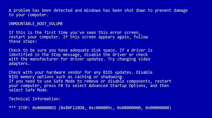 raid 8 niebieski ekran Windows 7