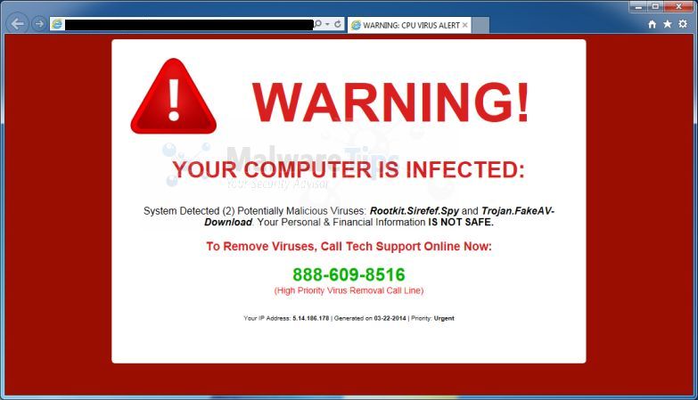 supprimer notifiant les logiciels espions détectés sur votre ordinateur