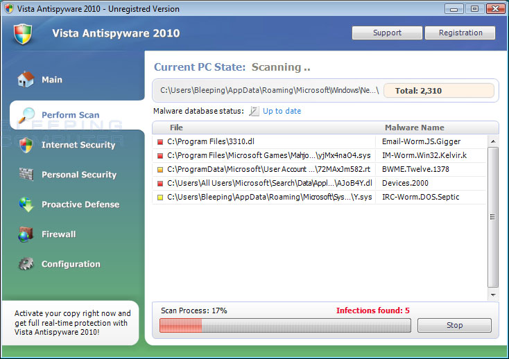Entfernen von Vista Adware 2010