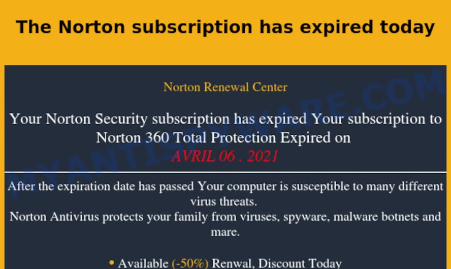 renouveler l'abonnement norton anti virus 2004