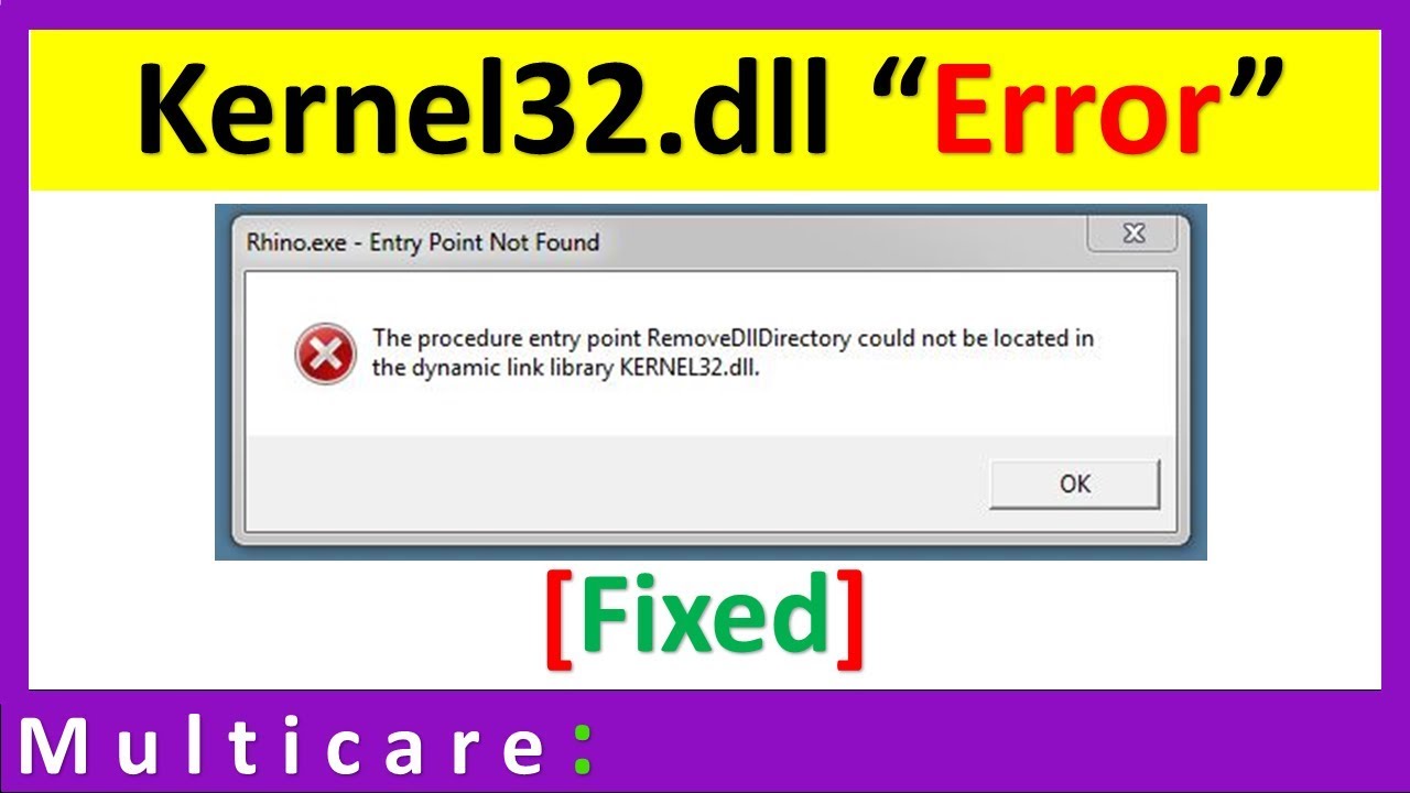 reparar erro kernel32.dll