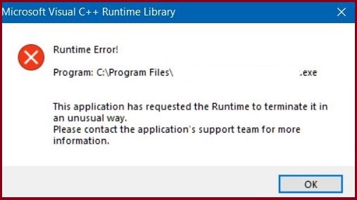 runtime error windows explorer.exe