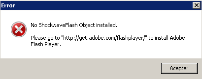 shockwave flash object error
