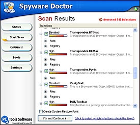 Spyware-Doktorprozess