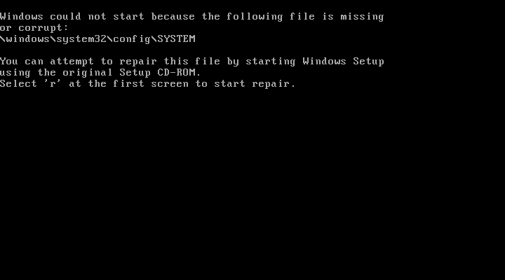 system 32 error in windows 7