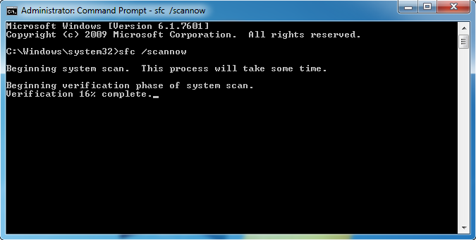 Проверка системного архива в Windows XP