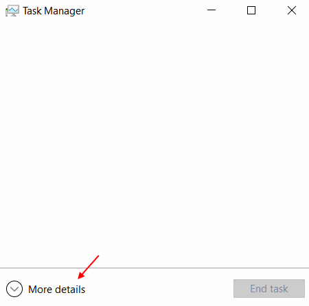 task manager è vuoto