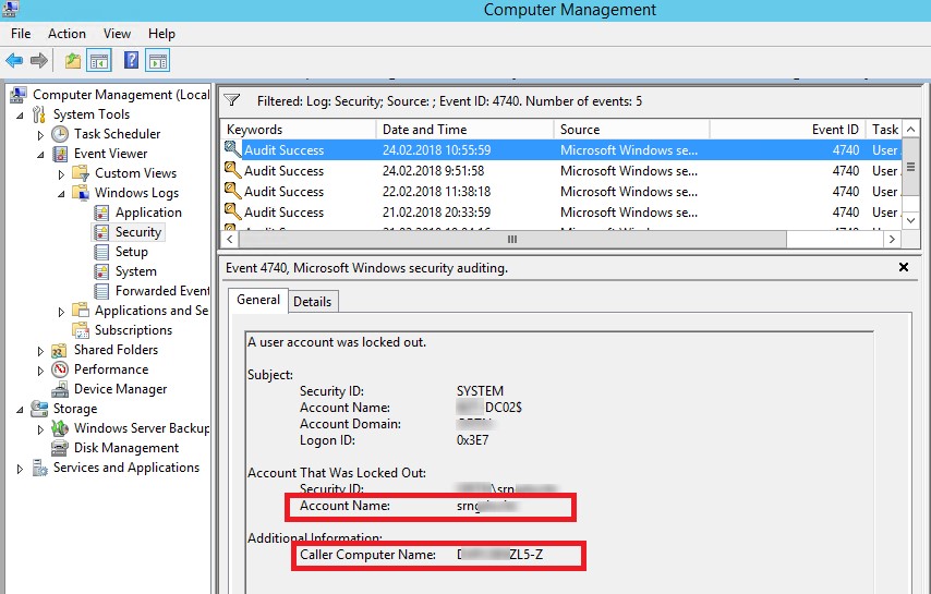 troubleshoot active directory account lockout