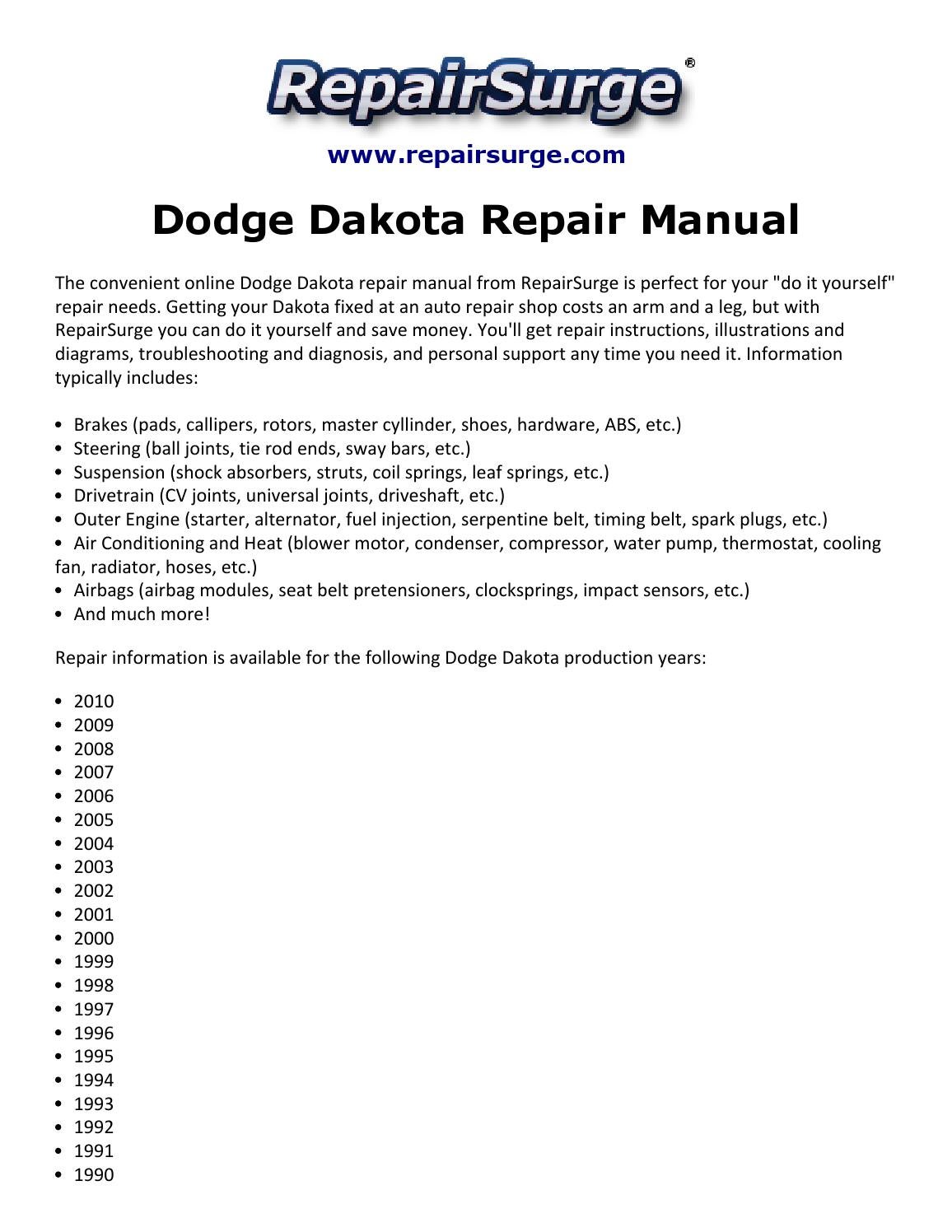 risoluzione dei problemi di un adatto dodge dakota del 1991