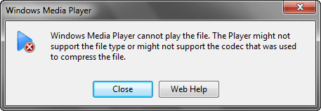 Windows Media Player 11에서 avi 형식 파일을 재생할 수 없음