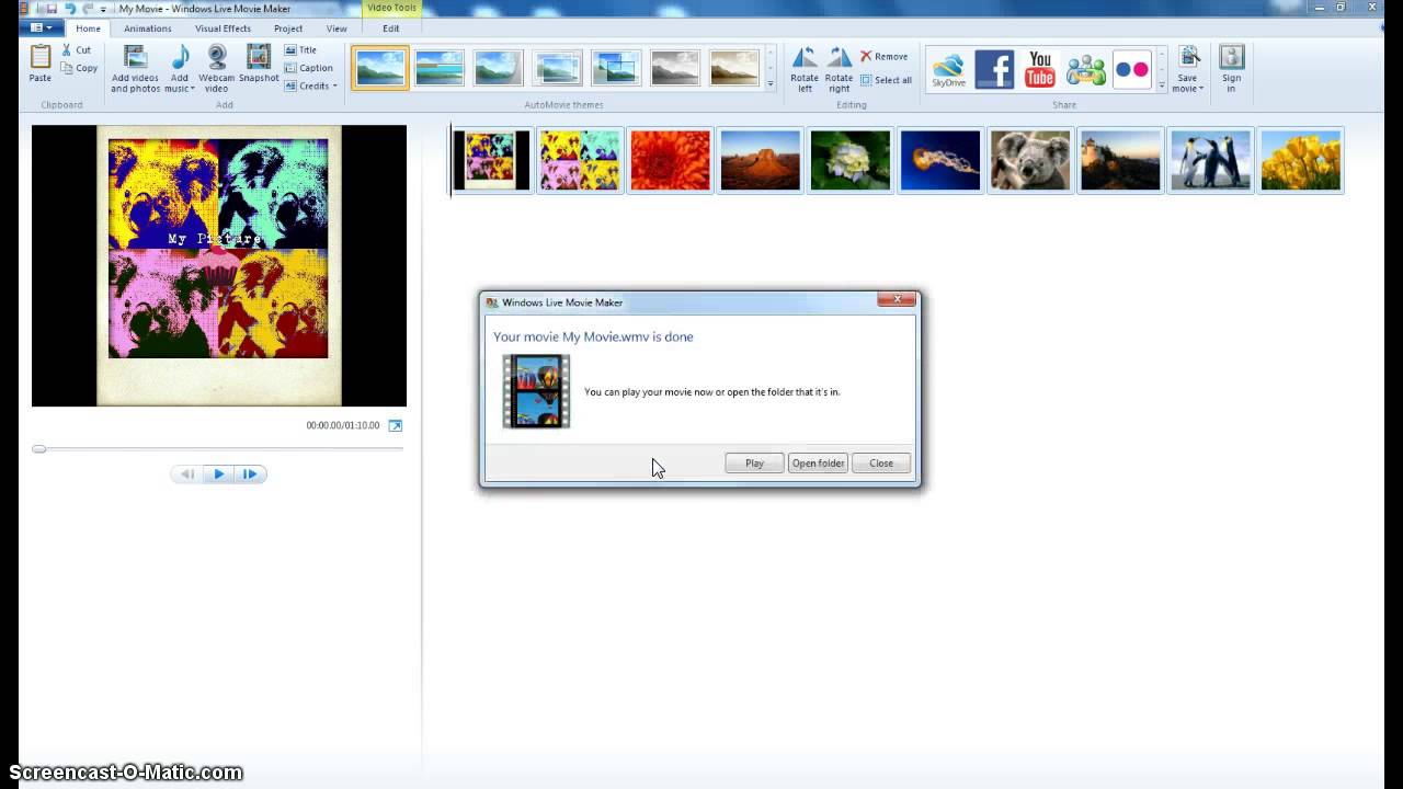 använder mp4-format i Windows Movie Maker