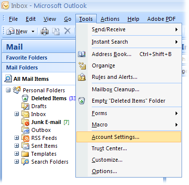 просмотреть hotmail в Outlook 2003