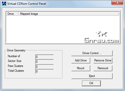 sezione di controllo del cd rom virtuale v2.0.1.1