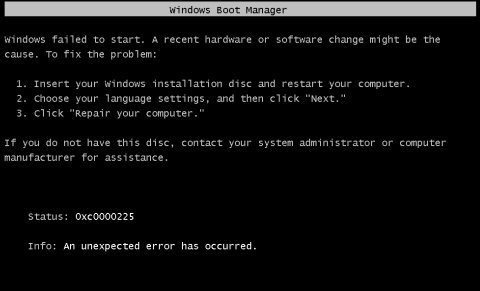 virtualbox windows 5 unexpected error