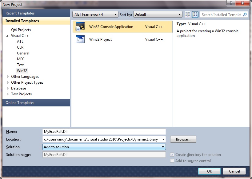 Visual Studio win32 dll tutorial