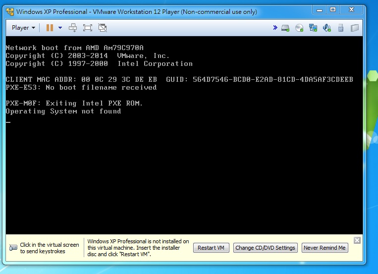 vmware performer Windows 8 sistema operativo no encontrado