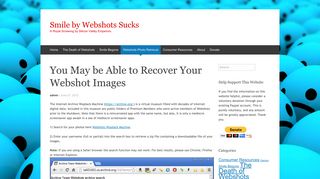 Webshot-Fehlerbehebung