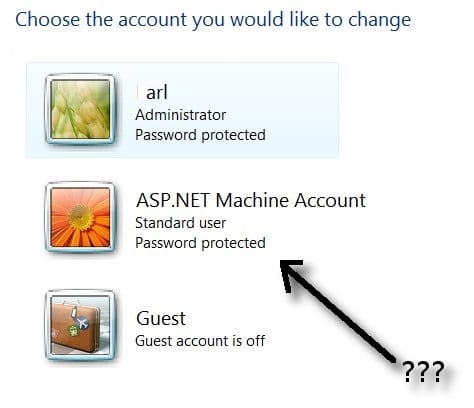 what is aspnet account in windows