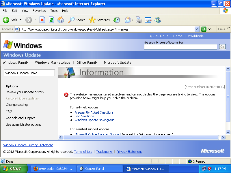 gdzie są aktualizacje systemu Windows na XP