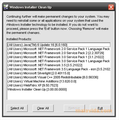 windows installer cleanup chip download