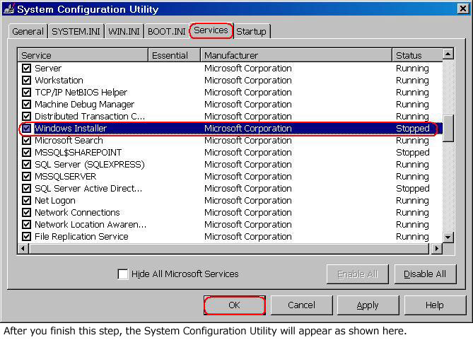 herdistribueerbaar pakket voor Windows-installatiesoftwareservice