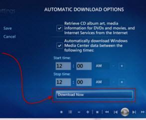 erreur de téléchargement gratuit du guide Windows Media Center