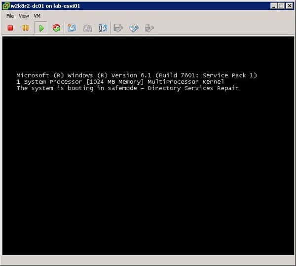 windows server 2008 only boots in safe mode