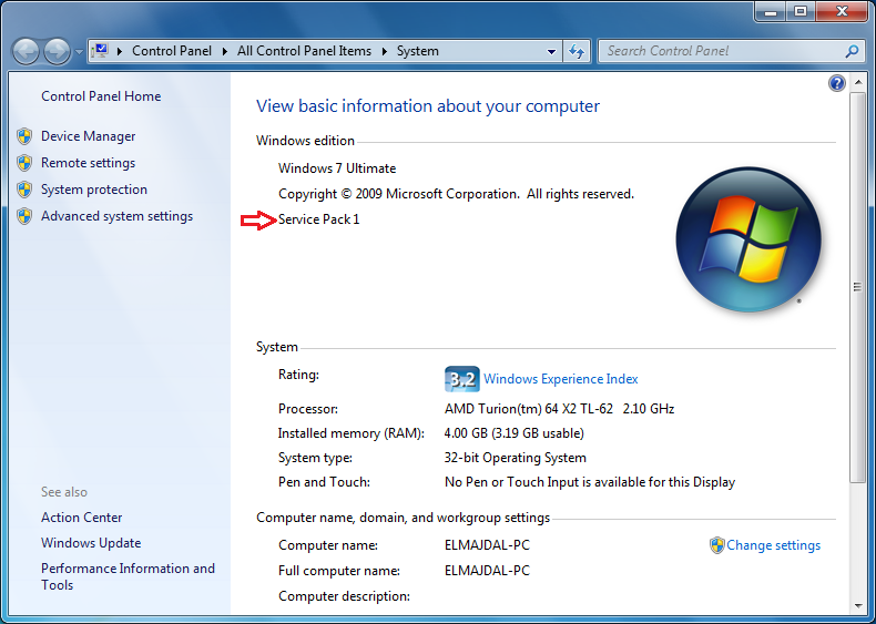 Windows Service Pack 1 porque Windows 7 Starter