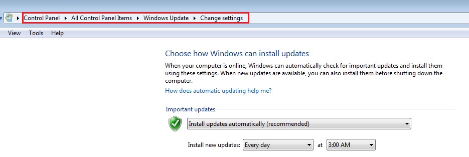 windows aktualisiert jedes Herunterfahren von Windows 7