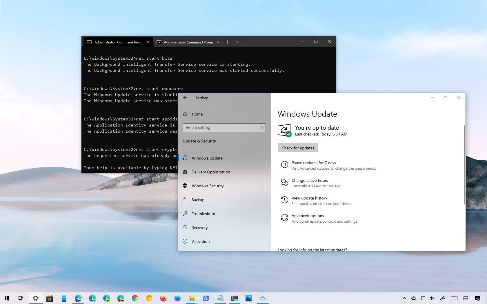 Windows Update przywracanie ustawień fabrycznych