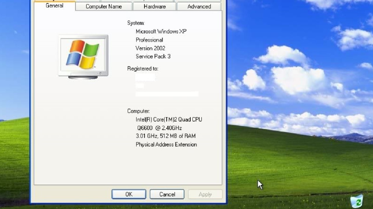 service pack di Windows XP o forse 32 bit o 64 bit