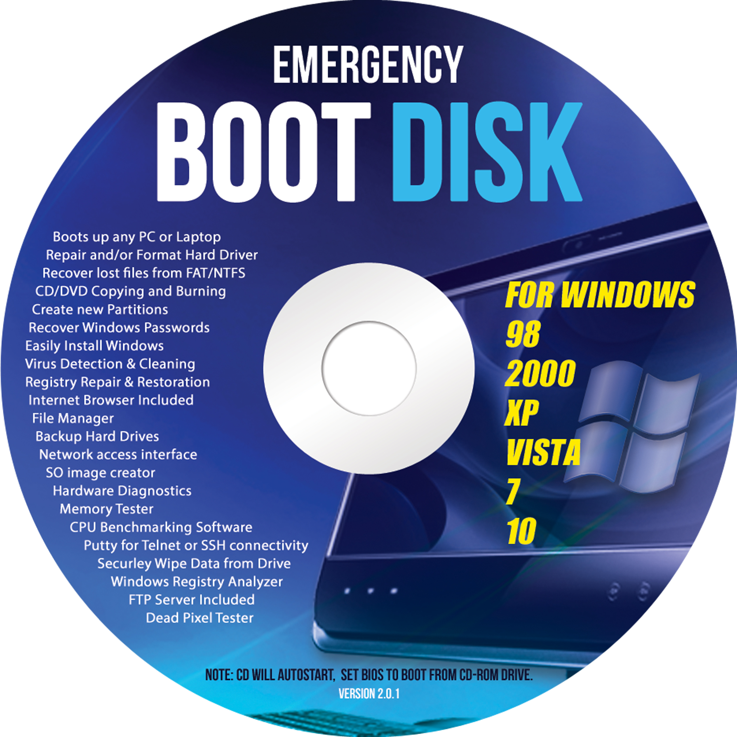 Dysk rozruchowy CD-ROM XP