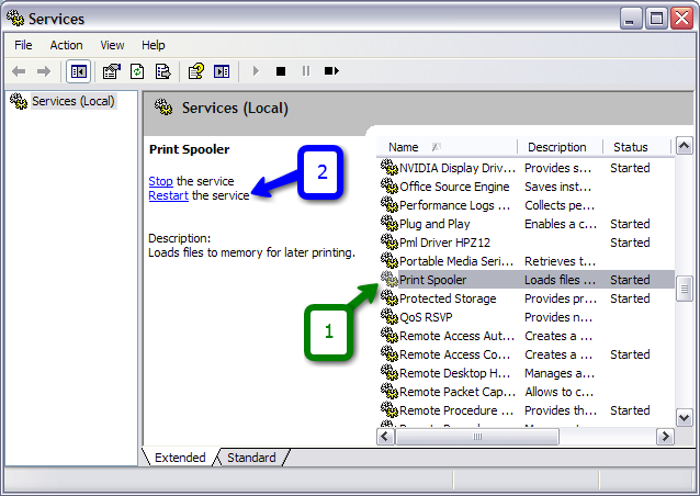 xp print spooler service error support tool