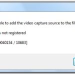 Amcap을 수정하는 쉬운 방법은 비디오 캡처 필터 오류를 생성할 수 없습니다.