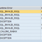 Подсказки об ошибках в модуле Rsql этого интерфейса базы данных Abap