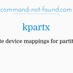 kpartx-command-not-found