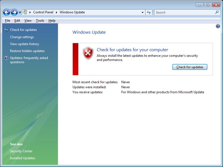 How to fix problems with Microsoft Windows Update in Vista - Windows Diary