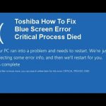 Etapas Para Corrigir A Tela Azul Associada A Problemas Com O Death On Toshiba Laptop