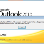 Outlook 2010 문제 해결사에서 메시지를 열 수 없음