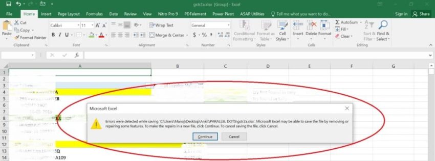 Excel Cannot Save File Repair