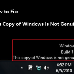 Åtgärda Ett Nytt Felmeddelande Om Att Denna Kopia Med Windows Inte är äkta.